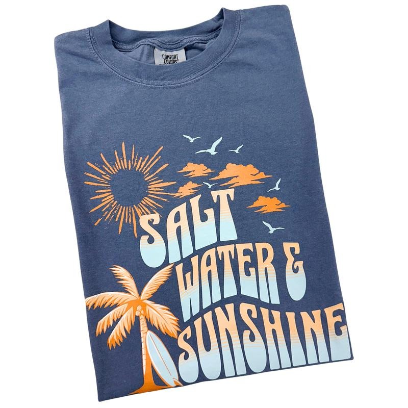 Salt Water Sunshine Comfort Colors 'NLB' - Adult & Kids T-Shirts, Sweatshirts & Hoodies apparel design preview 1