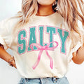 Salty Summer Coquette Bow Retro Sassy - Adult & Kids T-Shirts, Sweatshirts & Hoodies apparel design preview 1