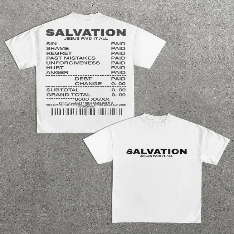 Salvation Jesus Paid All Art Cotton - Adult & Kids T-Shirts, Sweatshirts & Hoodies apparel design preview 1