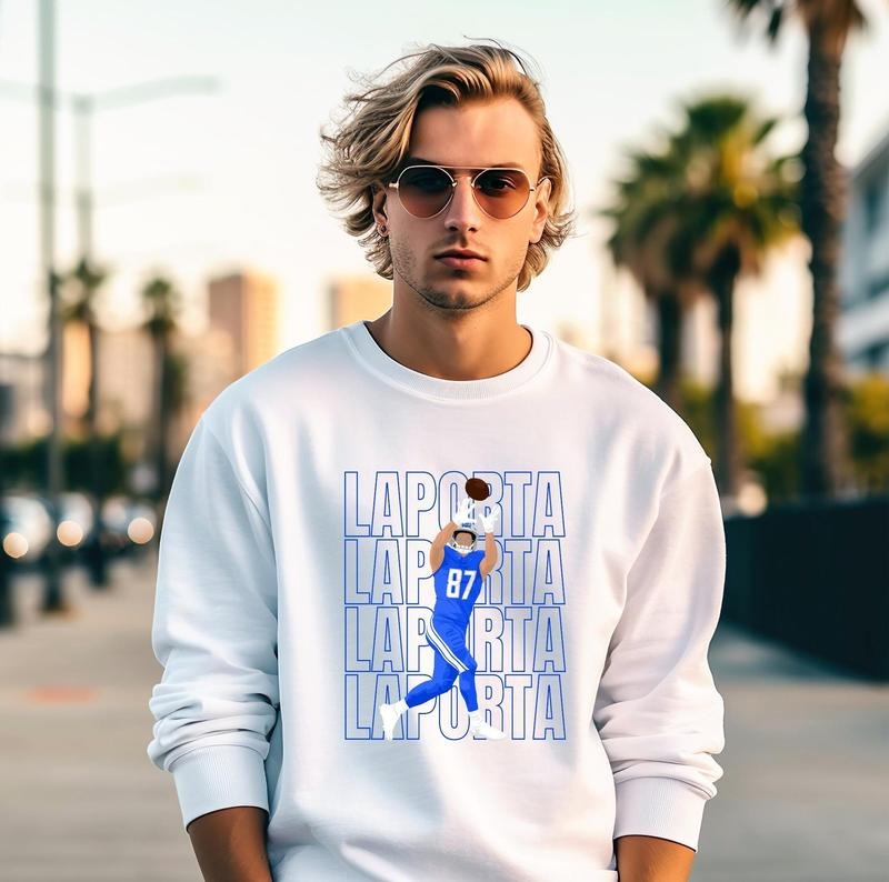Sam LaPorta Detroit Fan - Adult & Kids T-Shirts, Sweatshirts & Hoodies apparel design preview 1