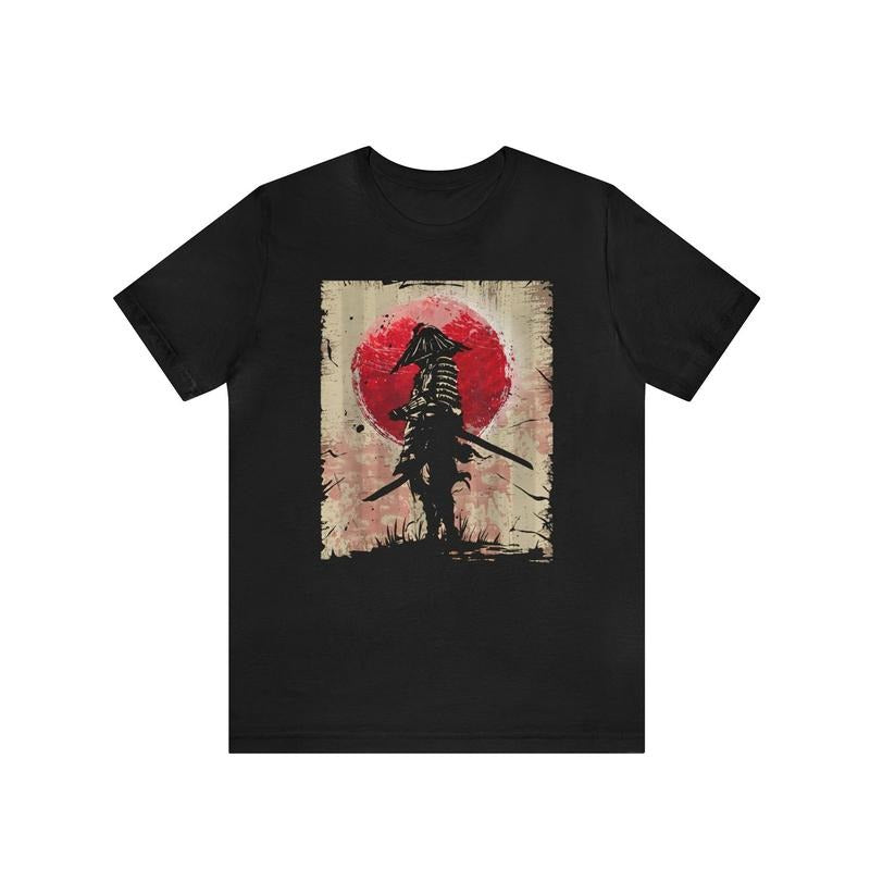 Samurai Pattern Casual Cotton Comfy Short Sleeve Crew - Adult & Kids T-Shirts, Sweatshirts & Hoodies apparel design preview 1