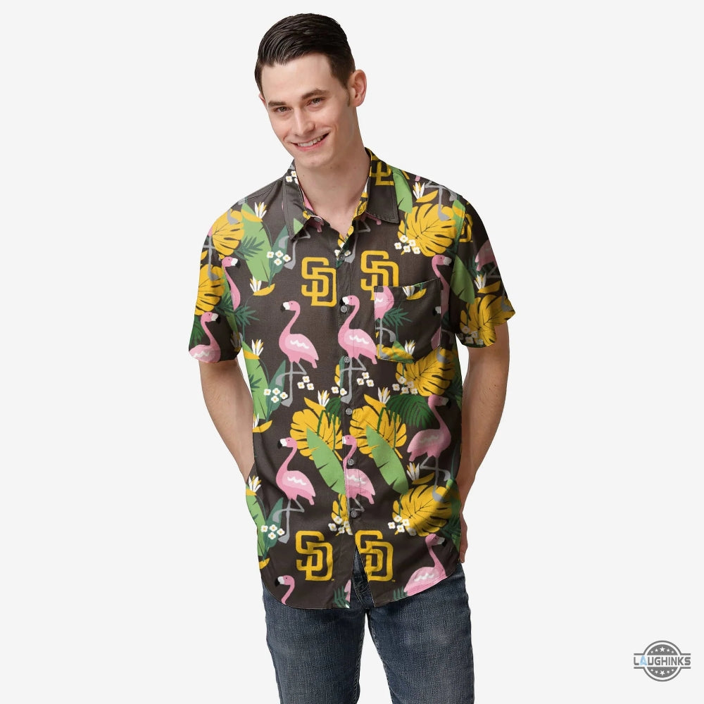 San Diego Padres Floral Hawaiian SALE - Adult & Kids T-Shirts, Sweatshirts & Hoodies apparel design preview 1