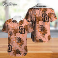 San Diego Padres Flower Summer Hawaiian - Adult & Kids T-Shirts, Sweatshirts & Hoodies apparel design preview 1