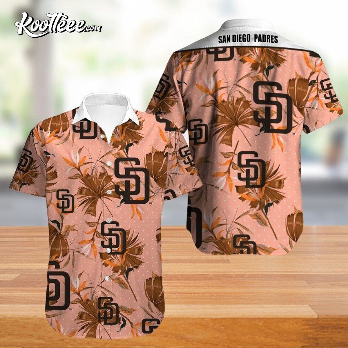 San Diego Padres Flower Summer Hawaiian - Adult & Kids T-Shirts, Sweatshirts & Hoodies apparel design preview 1