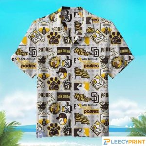 San Diego Padres Logo MLB Hawaiian - Adult & Kids T-Shirts, Sweatshirts & Hoodies apparel design preview 1