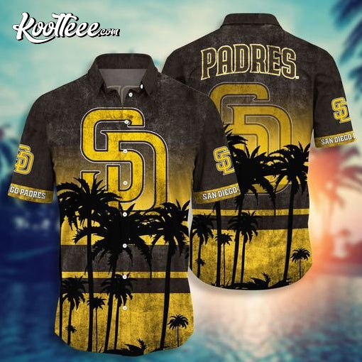 San Diego Padres MLB Summer Hawaiian And Shorts - Adult & Kids T-Shirts, Sweatshirts & Hoodies apparel design preview 1