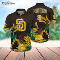 San Diego Padres Tropical Palm Hawaiian - Adult & Kids T-Shirts, Sweatshirts & Hoodies apparel design preview 1