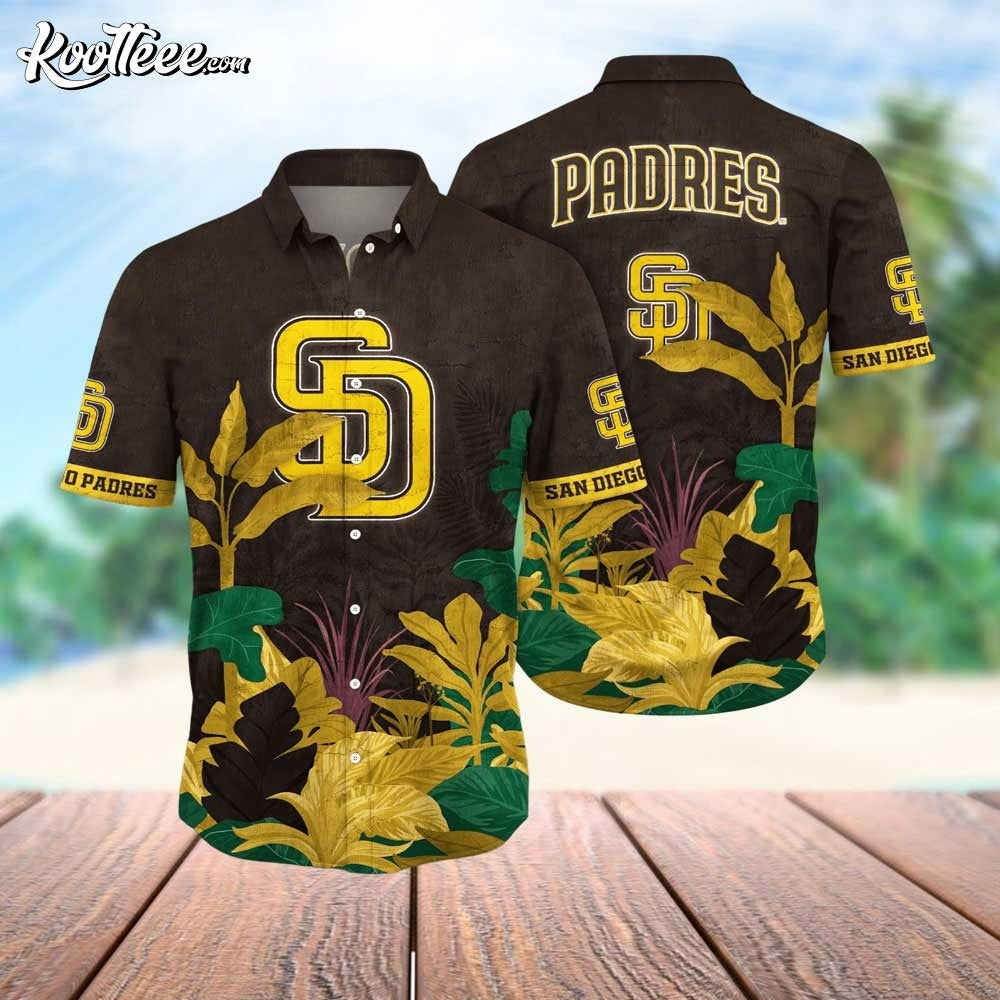 San Diego Padres Tropical Palm Hawaiian - Adult & Kids T-Shirts, Sweatshirts & Hoodies apparel design preview 1