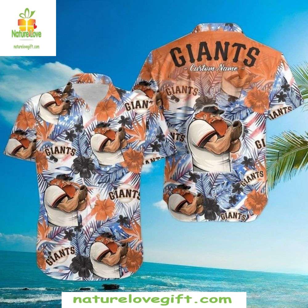 San Francisco Giants Hawaiian Coastal Breeze Custom - Adult & Kids T-Shirts, Sweatshirts & Hoodies apparel design preview 1