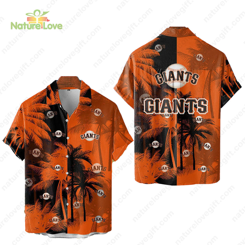 San Francisco Giants Tropical Palm Trees MLB Hawaiian - Adult & Kids T-Shirts, Sweatshirts & Hoodies apparel design preview 1