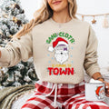 Sani Cloth Is Coming Town Santa Nurse ICU ER Xmas - Adult & Kids T-Shirts, Sweatshirts & Hoodies apparel design preview 1