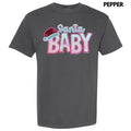 Santa Baby Pink Sequin Patch Comfort Colors - Adult & Kids T-Shirts, Sweatshirts & Hoodies apparel design preview 1