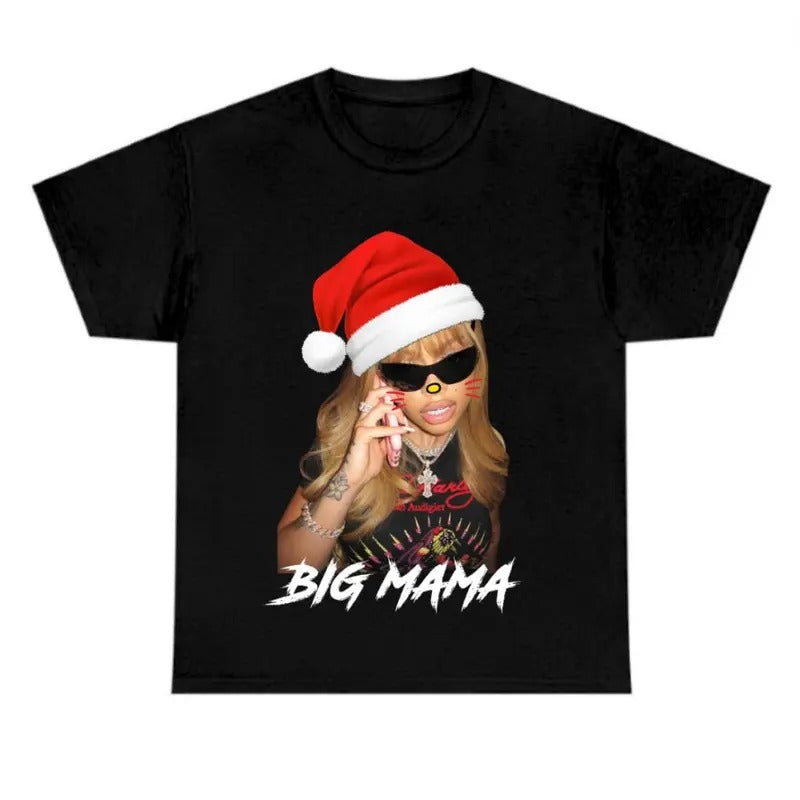 Santa Big Mama Face Kitty Rap Streetwear - Adult & Kids T-Shirts, Sweatshirts & Hoodies apparel design preview 1