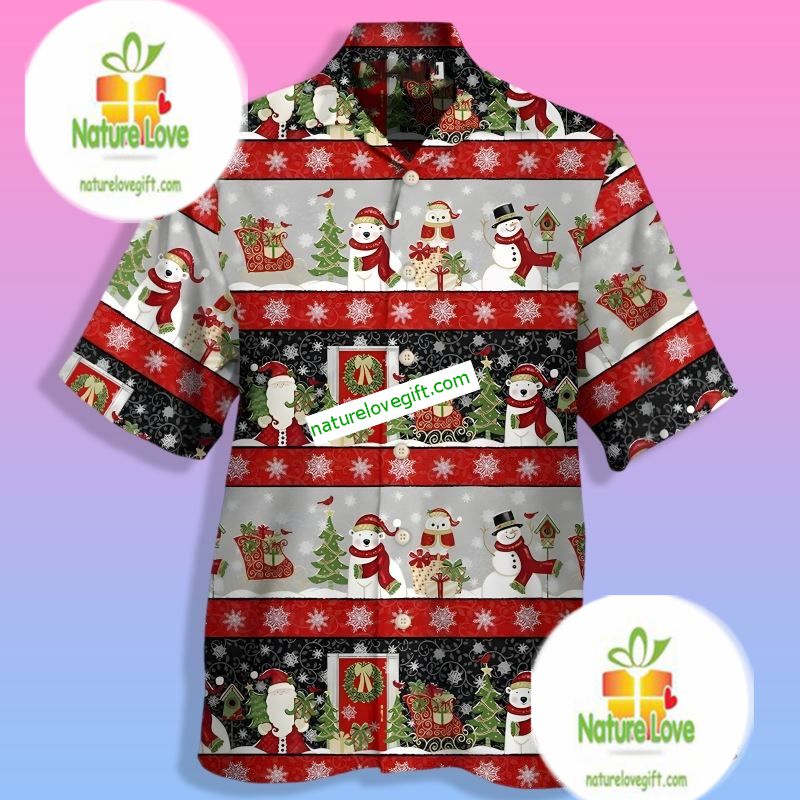 Santa Claus And Snowman Red Ulgy Pattern Family - Adult & Kids T-Shirts, Sweatshirts & Hoodies apparel design preview 1