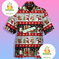 Santa Claus And Snowman Red Ulgy Pattern Family - Adult & Kids T-Shirts, Sweatshirts & Hoodies apparel design preview 1