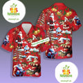 Santa Claus Fishing Red Vintage Hawaiian - Adult & Kids T-Shirts, Sweatshirts & Hoodies apparel design preview 1