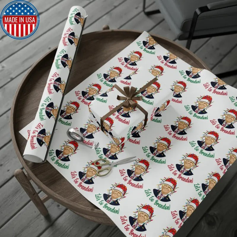 Santa Funny Trump Wrapping Paper Make America Great - Adult & Kids T-Shirts, Sweatshirts & Hoodies apparel design preview 1