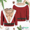 Santa Hairy Chest 3D Ugly Christmas Sweater - Holiday Gift product image