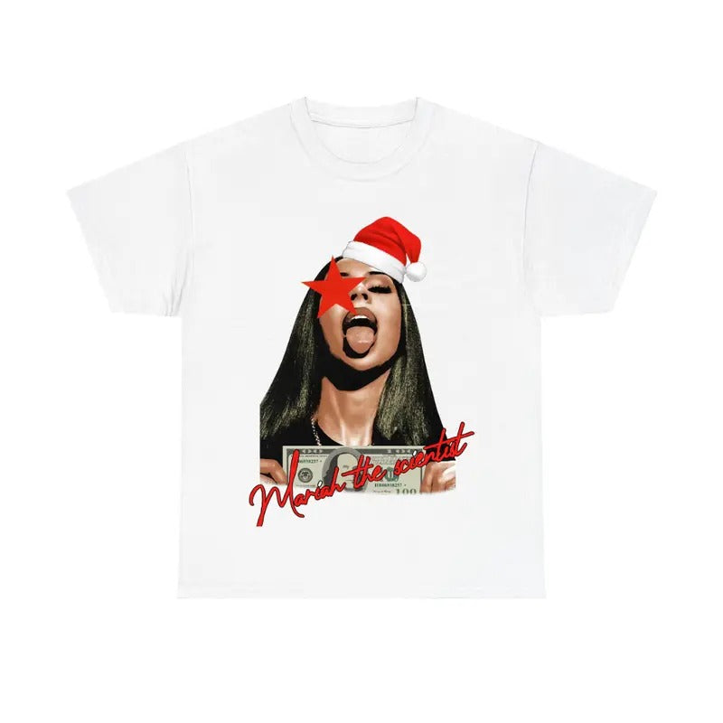 Santa Mariahh TS Star Red - Adult & Kids T-Shirts, Sweatshirts & Hoodies apparel design preview 1