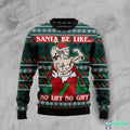 Santa No Lift No Gift 3D Ugly Christmas Sweater - Holiday Gift product image