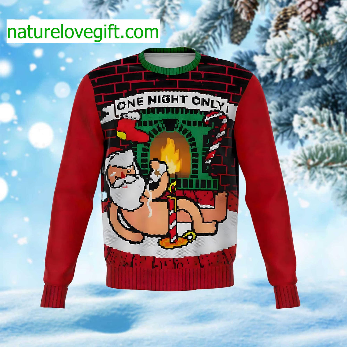 Santa One Night Only Ugly Christmas Sweater - Holiday Gift product image