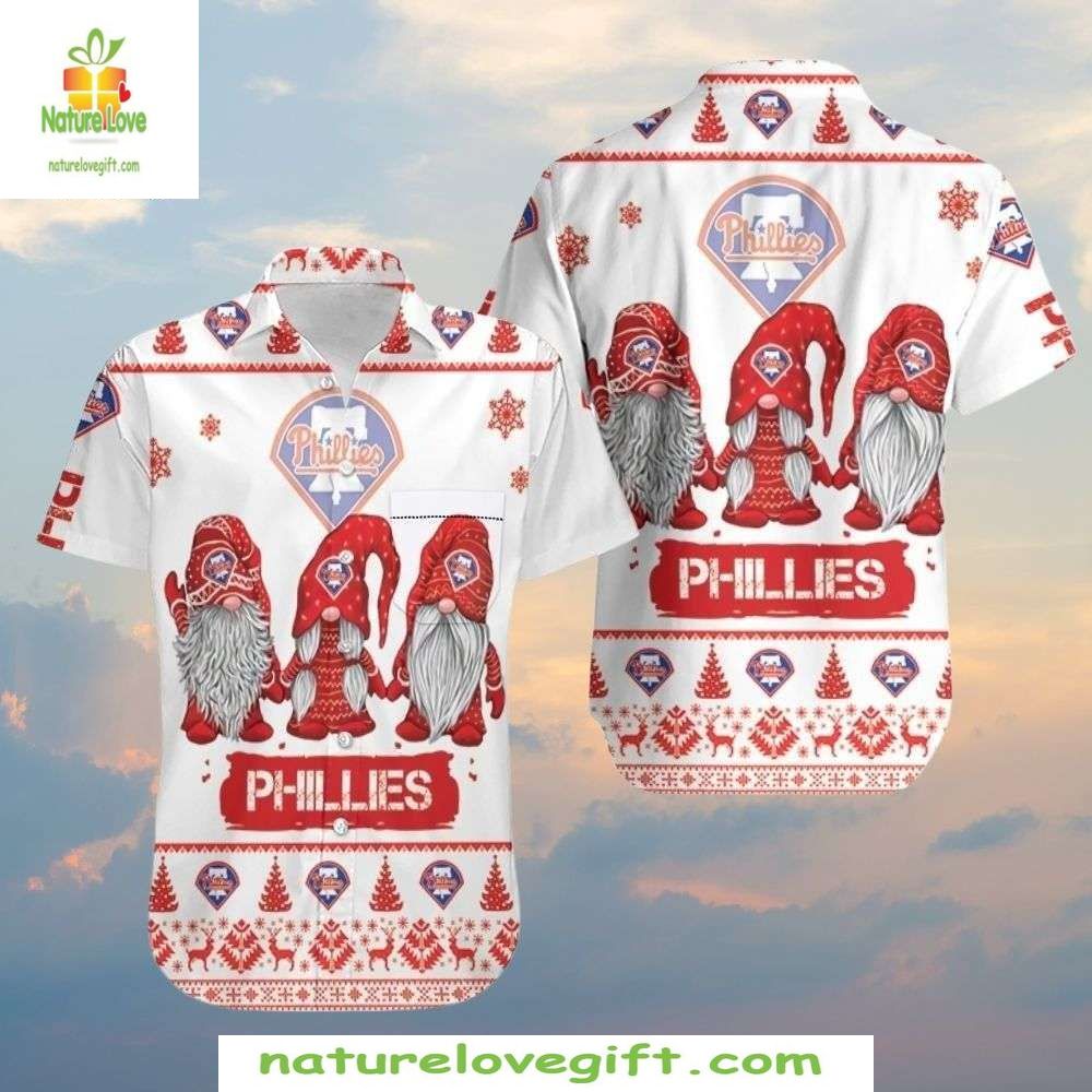 Philadelphia Phillies Christmas Hawaiian Santa - Adult & Kids T-Shirts, Sweatshirts & Hoodies apparel design preview 1