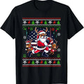 Santa Reindeer Play American Football Ugly - Adult & Kids T-Shirts, Sweatshirts & Hoodies apparel design preview 1