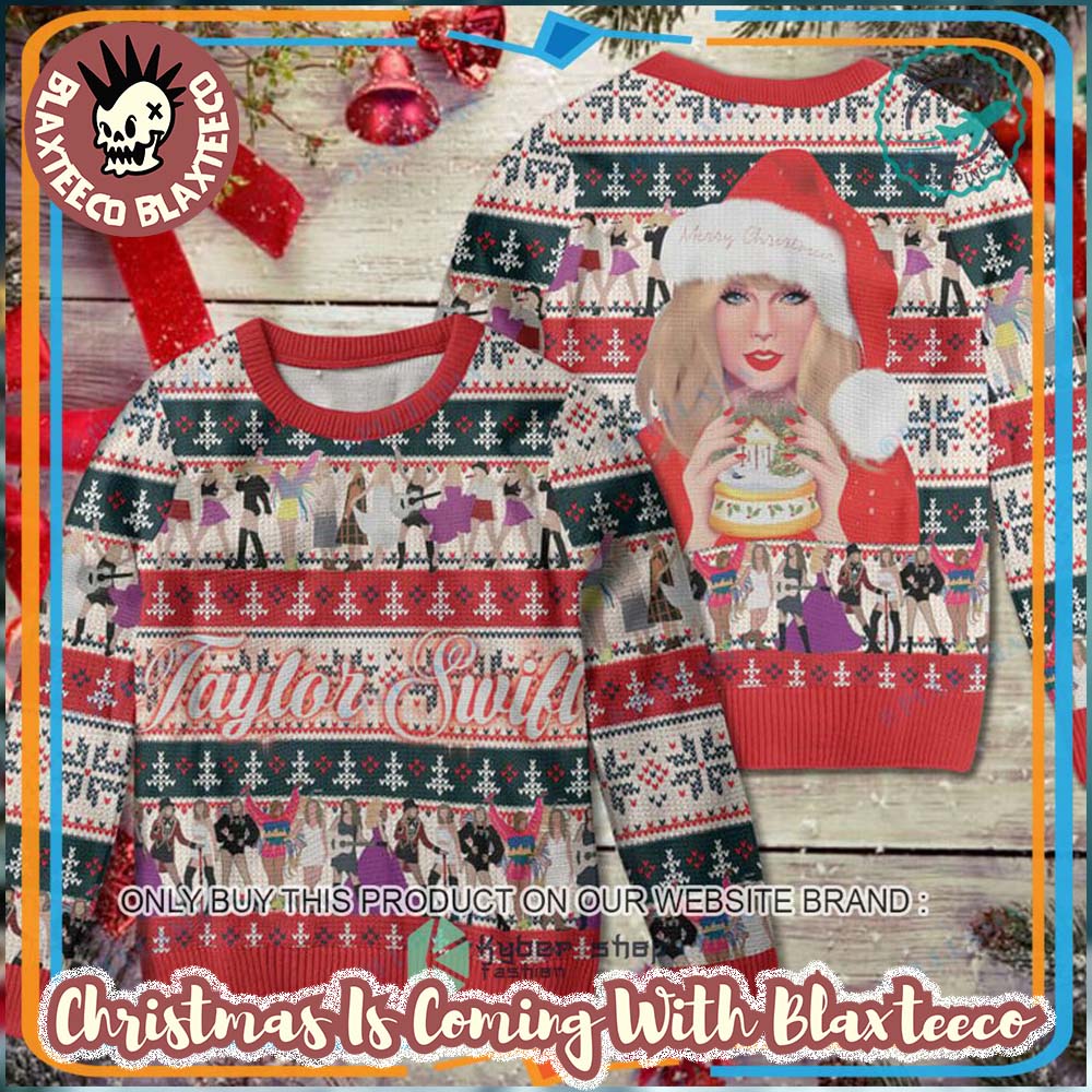 Santa Taylor Swift Xmas Gifts For Swifties Ugly Christmas Sweater - Holiday Gift product image
