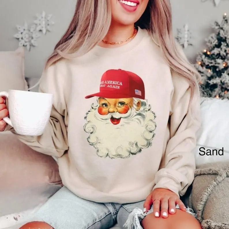 Santa Trump Funny Election Republican Won - Adult & Kids T-Shirts, Sweatshirts & Hoodies apparel design preview 1