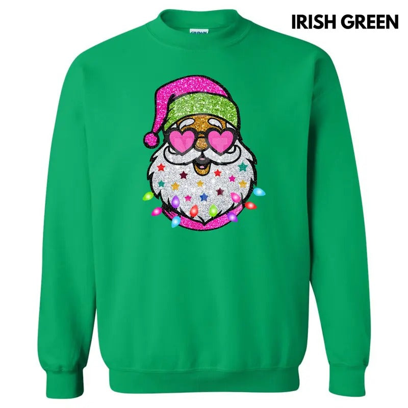 Santa Sunnies FAKE Sequins - Adult & Kids T-Shirts, Sweatshirts & Hoodies apparel design preview 1