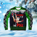 Santa Working It At The Pole Ugly Christmas Sweater - Holiday Gift product image