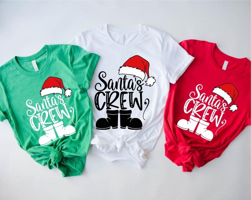 Santa'S Crew Matching Family Winter Cousin Gathering - Adult & Kids T-Shirts, Sweatshirts & Hoodies apparel design preview 1