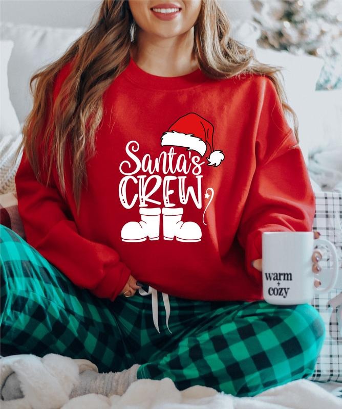 Santa'S Crew Matching Family Winter Cousin Gathering - Adult & Kids T-Shirts, Sweatshirts & Hoodies apparel design preview 1
