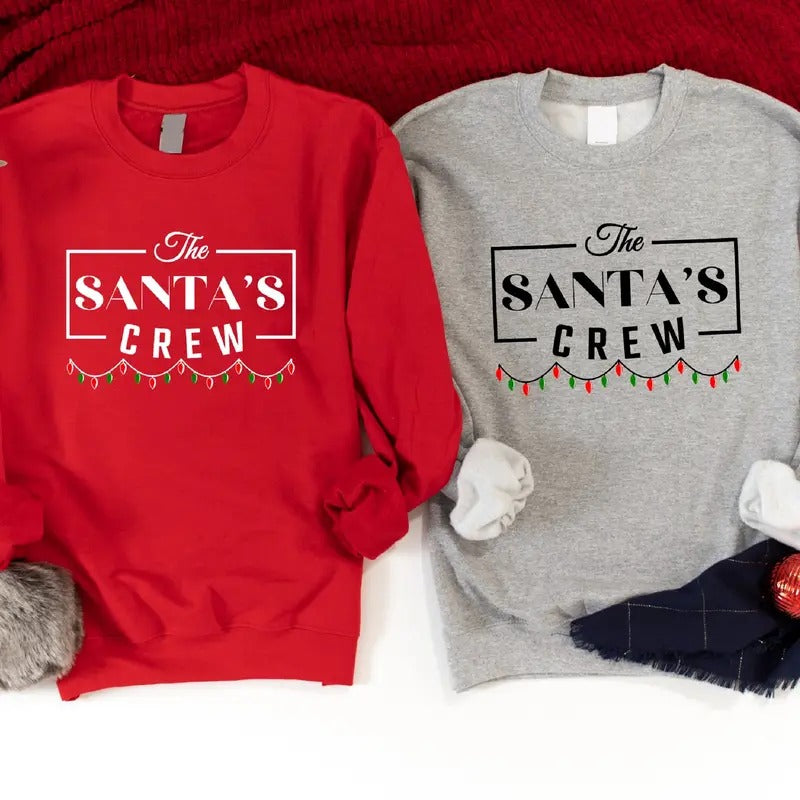 Santa'S Crew Family Matching Cousin Reunion Party - Adult & Kids T-Shirts, Sweatshirts & Hoodies apparel design preview 1
