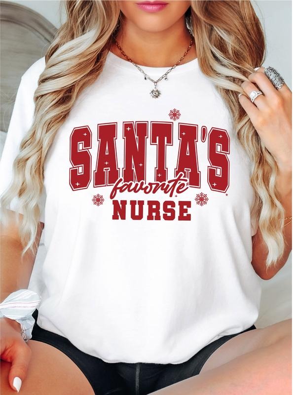 Santa'S Future Nurse New Nursing Student Short Sleeve - Adult & Kids T-Shirts, Sweatshirts & Hoodies apparel design preview 1