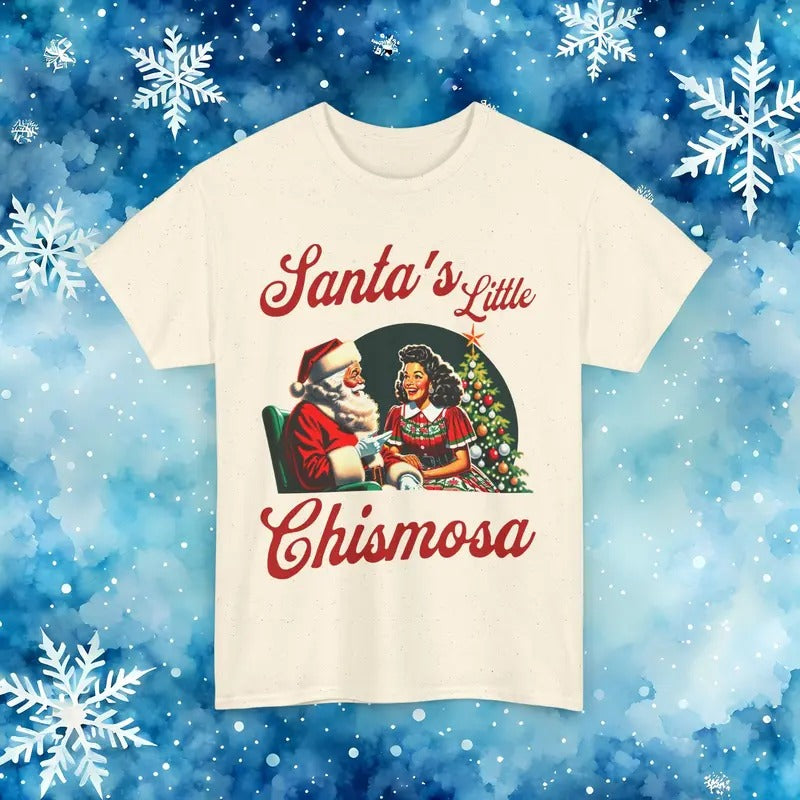 Santa'S Little Chismosa Funny Gossip Lovers Camiseta - Adult & Kids T-Shirts, Sweatshirts & Hoodies apparel design preview 1
