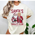 Santas Favorite Felon Trump Funny 2024 Lovers - Adult & Kids T-Shirts, Sweatshirts & Hoodies apparel design preview 1