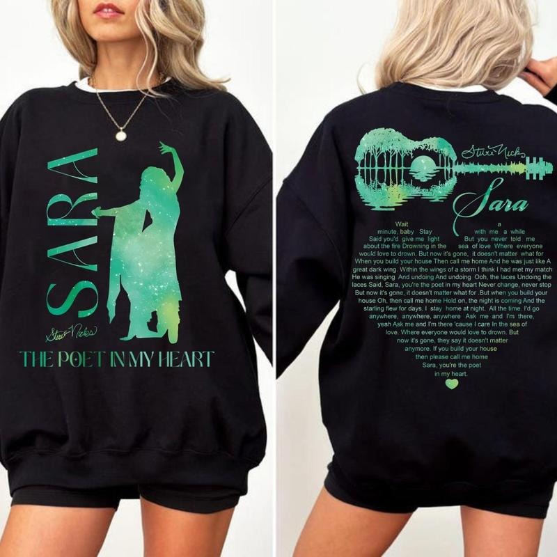 Sara Song Lyric Stevie Nicks Tour Inspired 2025 - Adult & Kids T-Shirts, Sweatshirts & Hoodies apparel design preview 1