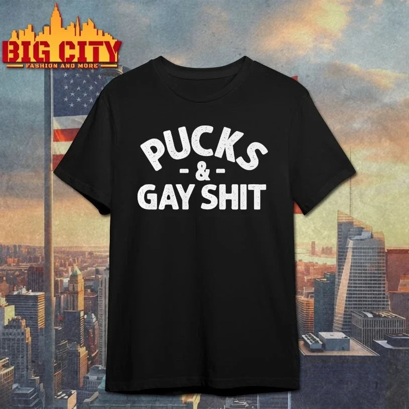 Sarah Spain Pucks &amp; Gay Shit - Adult & Kids T-Shirts, Sweatshirts & Hoodies apparel design preview 1