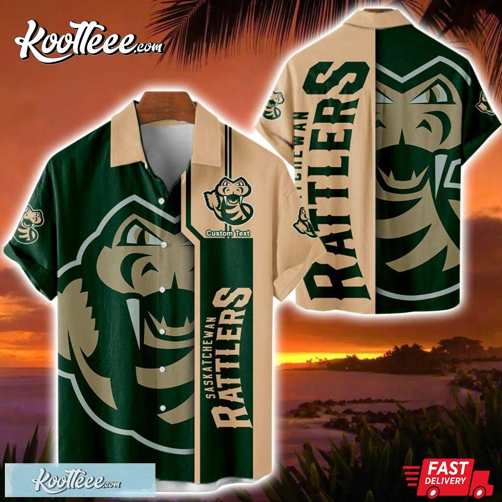 Saskatchewan Rattlers Custom Name Hawaiian - Adult & Kids T-Shirts, Sweatshirts & Hoodies apparel design preview 1