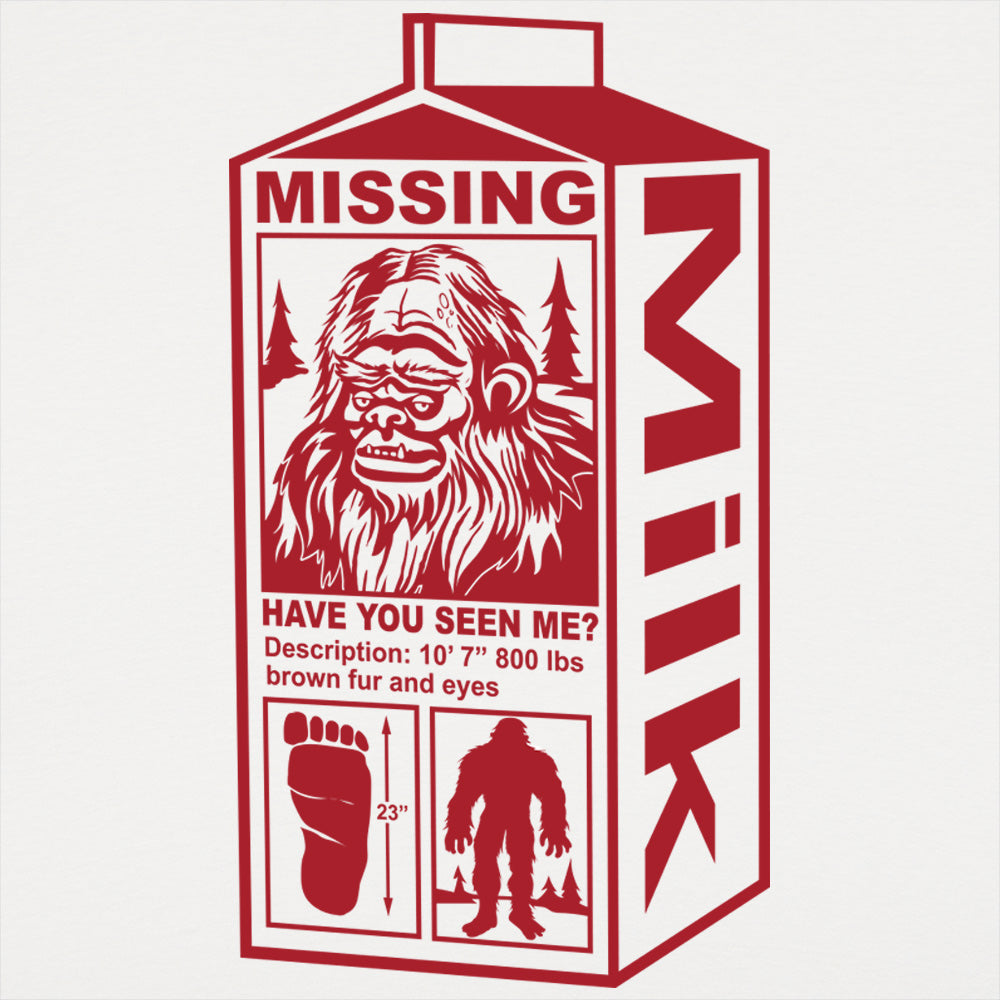 Sasquatch Milk Carton - Adult & Kids T-Shirts, Sweatshirts & Hoodies apparel design preview 1