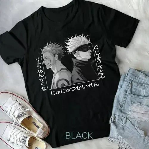 Satoru Gojo Vs Sukuna Yuji Itadori Jujutsu Kaisen - Adult & Kids T-Shirts, Sweatshirts & Hoodies apparel design preview 1