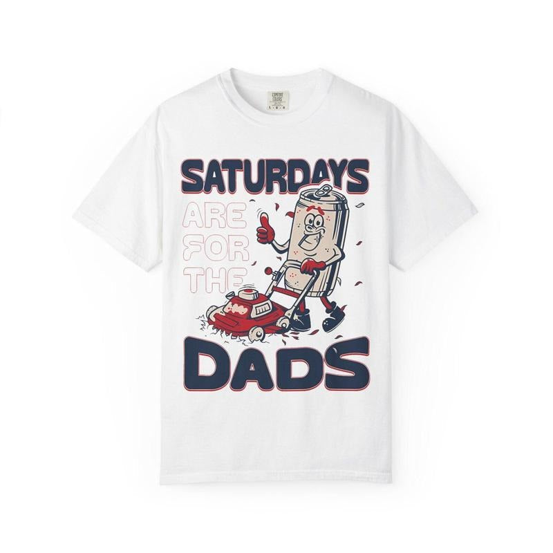 Saturdays Are Dads Riding Mower Dad Humor - Adult & Kids T-Shirts, Sweatshirts & Hoodies apparel design preview 1