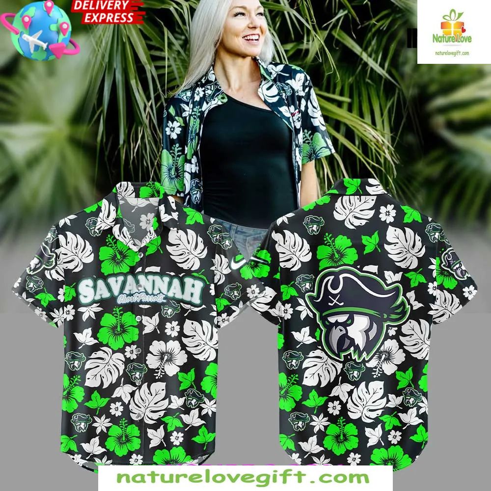 Savannah Ghost Pirates Parrots Style Special Hawaiian - Adult & Kids T-Shirts, Sweatshirts & Hoodies apparel design preview 1