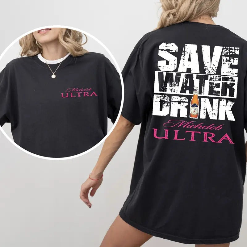 Save Water Drink Casual Cotton - Adult & Kids T-Shirts, Sweatshirts & Hoodies apparel design preview 1