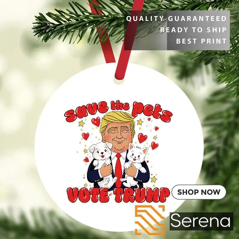 Save Pets Vote Trump Ornament - Adult & Kids T-Shirts, Sweatshirts & Hoodies apparel design preview 1