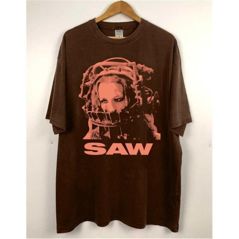 Saw Movie Vintage 90s Reverse Bear Trap Promo Horror - Adult & Kids T-Shirts, Sweatshirts & Hoodies apparel design preview 1