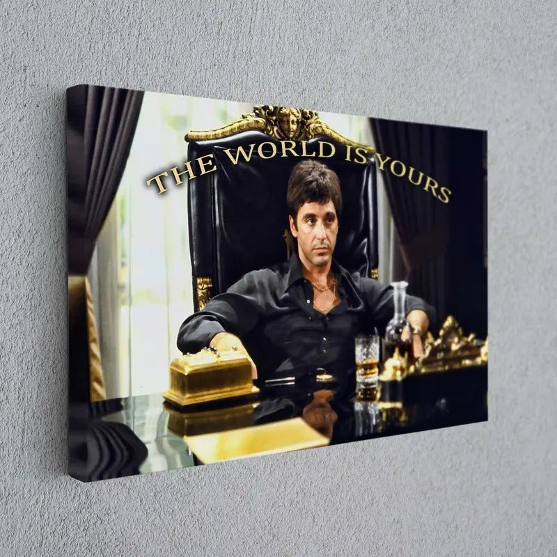 Scarface World Is Yours Edtion Reproduction Canvas - Adult & Kids T-Shirts, Sweatshirts & Hoodies apparel design preview 1