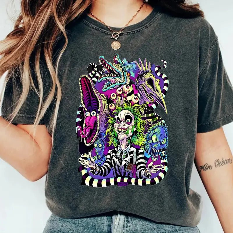 Scary Horror Characters Spooky Season Halloween Movie - Adult & Kids T-Shirts, Sweatshirts & Hoodies apparel design preview 1