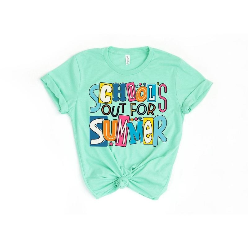Schools Out Summer Last Day School End Year Goodbye - Adult & Kids T-Shirts, Sweatshirts & Hoodies apparel design preview 1